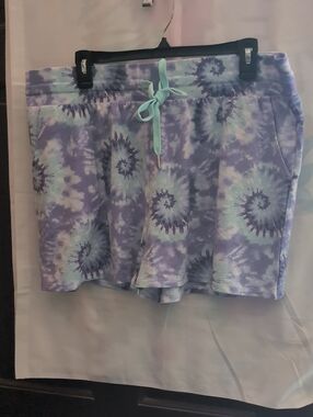 Koolaburra Tie-Dye Lounge Shorts in Lavender & Aqua